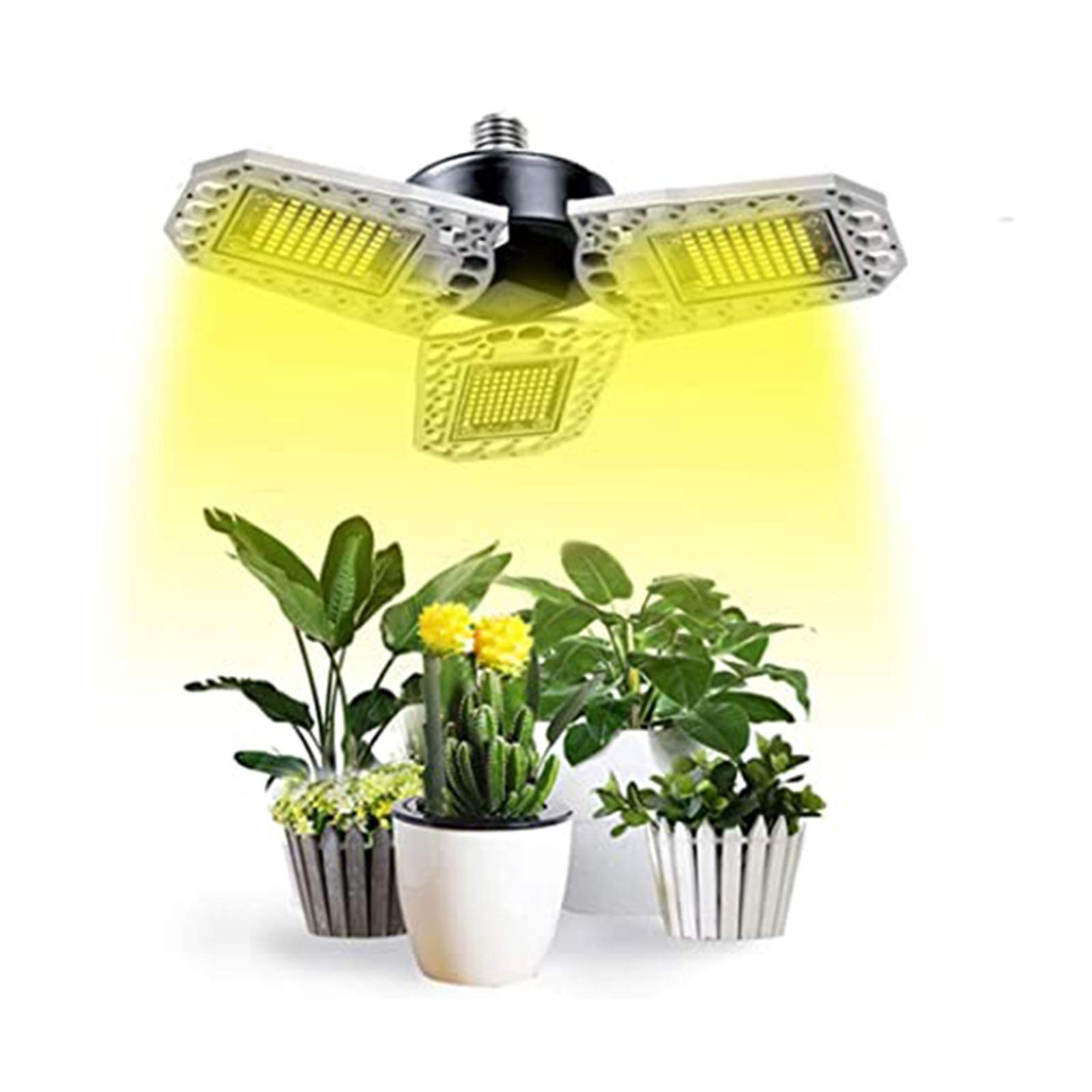 RONGGO Grow Light LED Plant Growing Light LED Full Spectrum Plant Light E27/E26 Deformable Folding Plant Light 50W Adjustable Plant Light AC100-240V