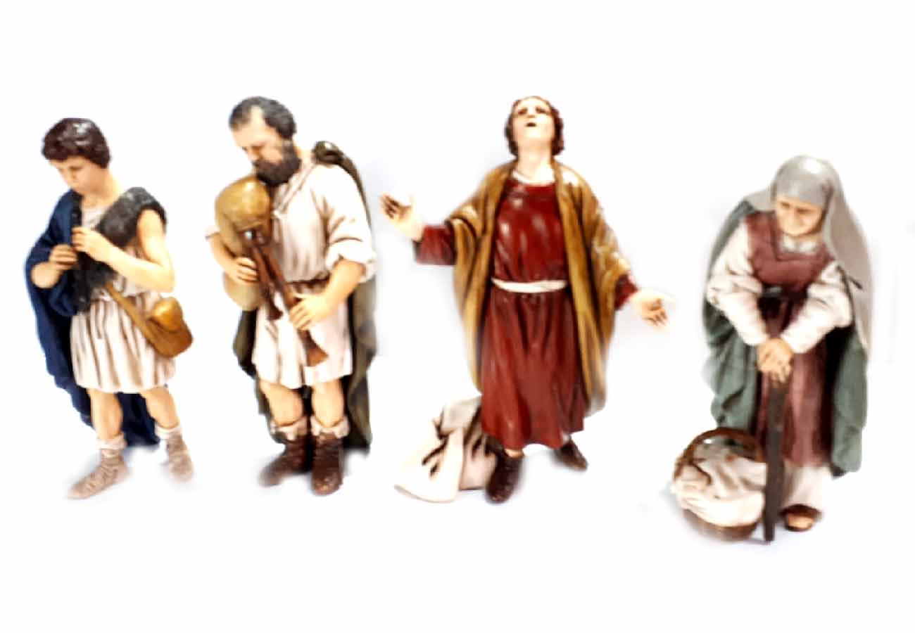 Sie erhalten 23 Hirten aus Kunststoff LANDI Höhe 13 cm Geburt Maria Giuseppe Jesu Engel Bue Esel Hirten für Krippe S. GREGORIO ARMENO erhalten Sie einen kostenlosen Schlüsselanhänger