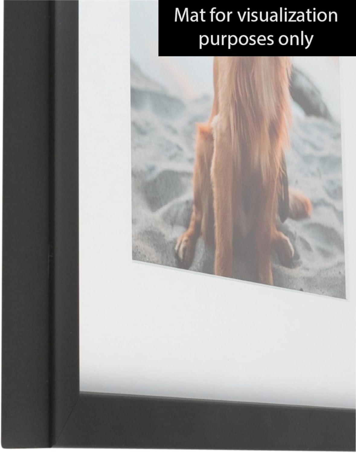 ArtToFrames 7x12 inch .75 Satin Black Stem - .5 Rabbet Wood Picture Frame, 2WOM10010-7x12