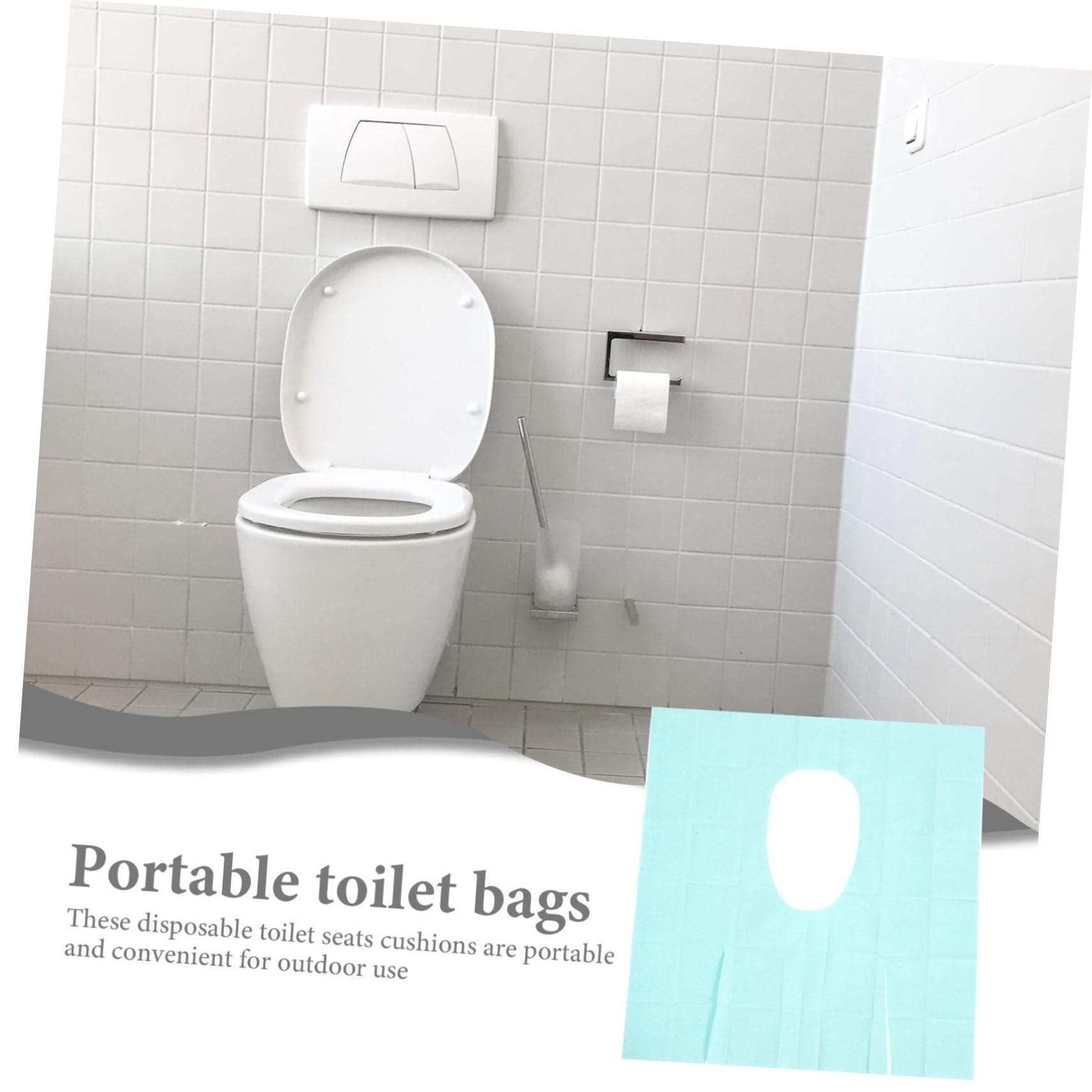 VICASKY 10 Pack Disposable Toilet Seat Covers Portable Travel Potty Mats Hotel Bathroom Seat Pads Waterproof for Cleanliness