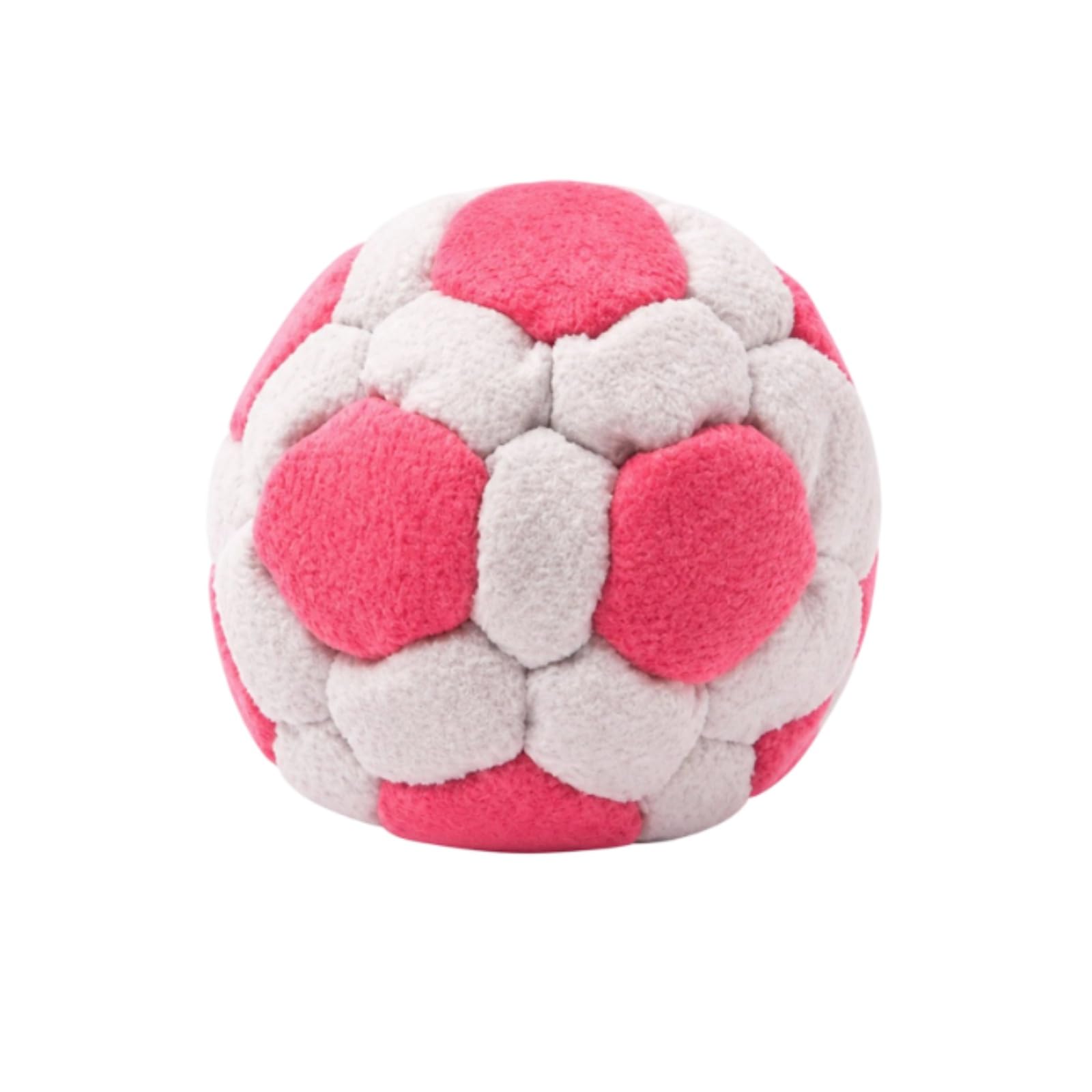Hacky Sack,Soft Fabric Footbag,Balanced Weight Kick Ball,Park Activities Soccer Hacky Sack,Plush Footbag,Durable Build Soft Kick Ball,Sand Filled Footbag,Keepy Uppy Ball für World Cup Fans(Pink)