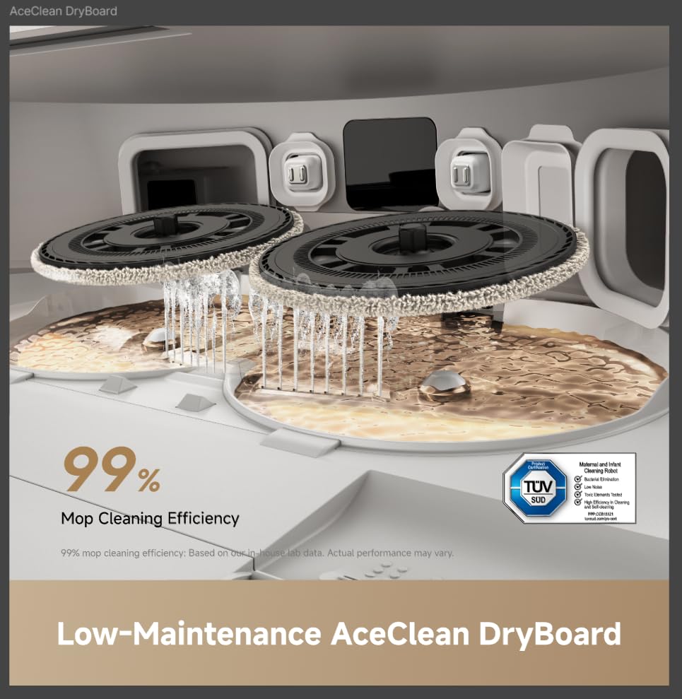 Image of DREAME L60 Ultra FE Robot Vacuum and Mop, Auto-Empty and 100℃ Self-Cleaning Mop, 30,000Pa Suction, Obstacle Avoidance and 360 Navigation, Corner to Edge Deep Cleaning, TriCut Brush, White