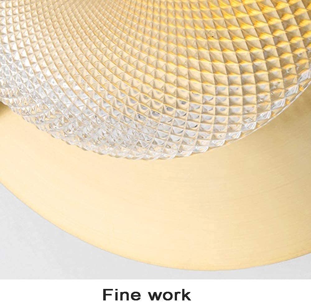 Lámparas de pared LED con pantalla de vidrio, lámpara de pared de soldadura sin costuras personalizada a prueba de óxido, lámpara de pared redonda simple de hierro forjado, lámpara de pared para