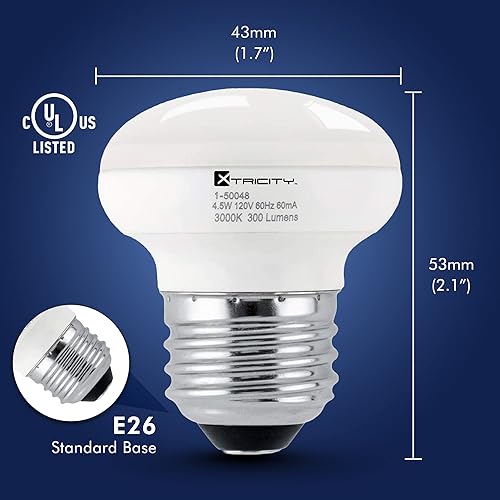 Miniatura 2 de Xtricity Bombillas LED regulables R14, base E26, 4.5 W (equivalente a 40 vatios), blanco suave de 3000 K, 300 lúmenes, iluminación de gabinete