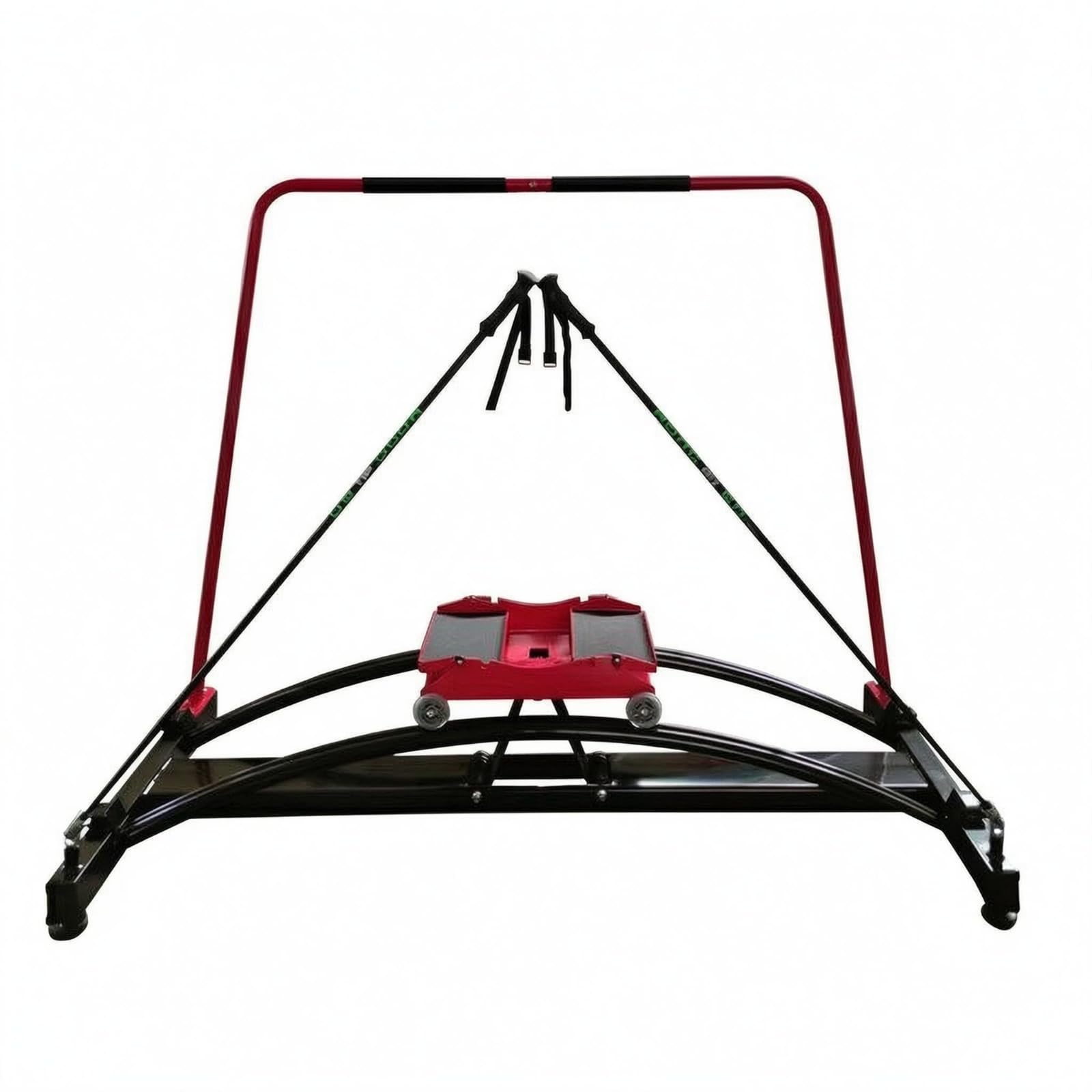 Simulador de Esquí Interior Máquina de Ejercicio Entrenador de Esquí Aparato de Fitness Equipo Deportivo con Soporte Vertical y Rieles Curvos con