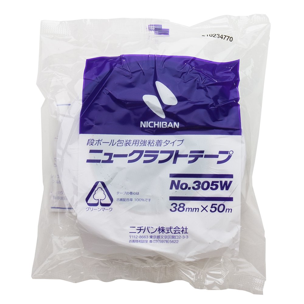 Amazon.co.jp: ニチバン ニュー クラフトテープ 38mm×50m 305W-38 白