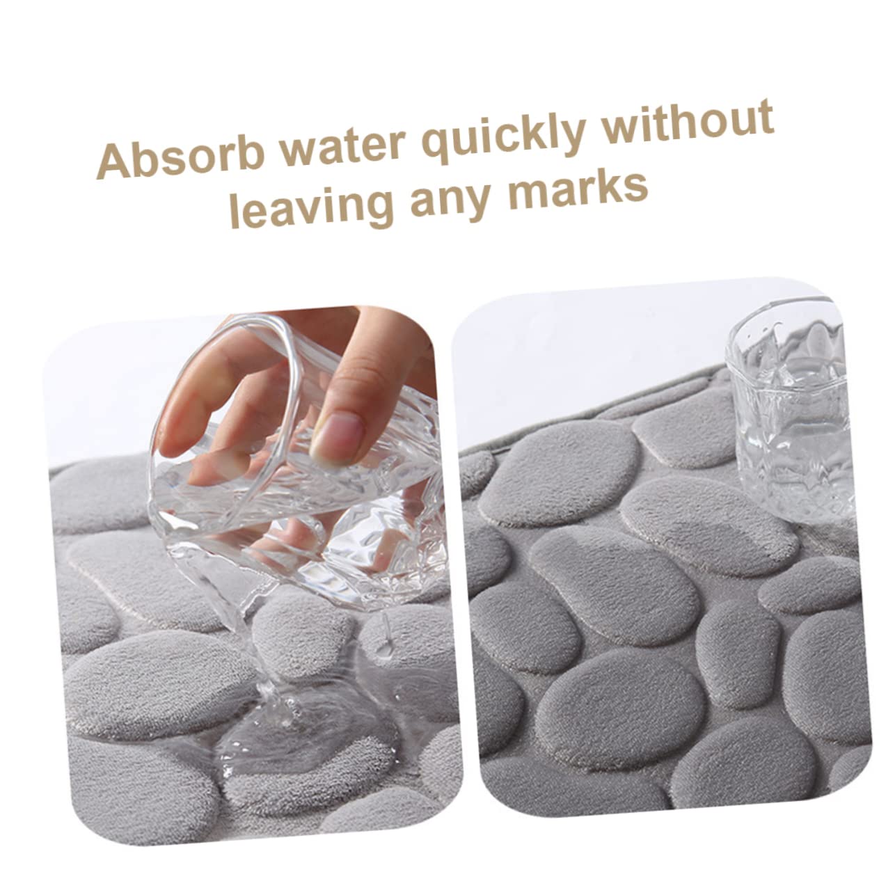 Tappetino da Bagno Assorbente e Resistente All'usura in Memory Foam e Poliestere Antiscivolo Protezione del Pavimento per Bagno e Cucina
