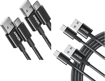Anker USB C Cable [2PACK, 6ft & 3ft], A to C Charger - Fast Charge, Premium Nylon Braided Cable