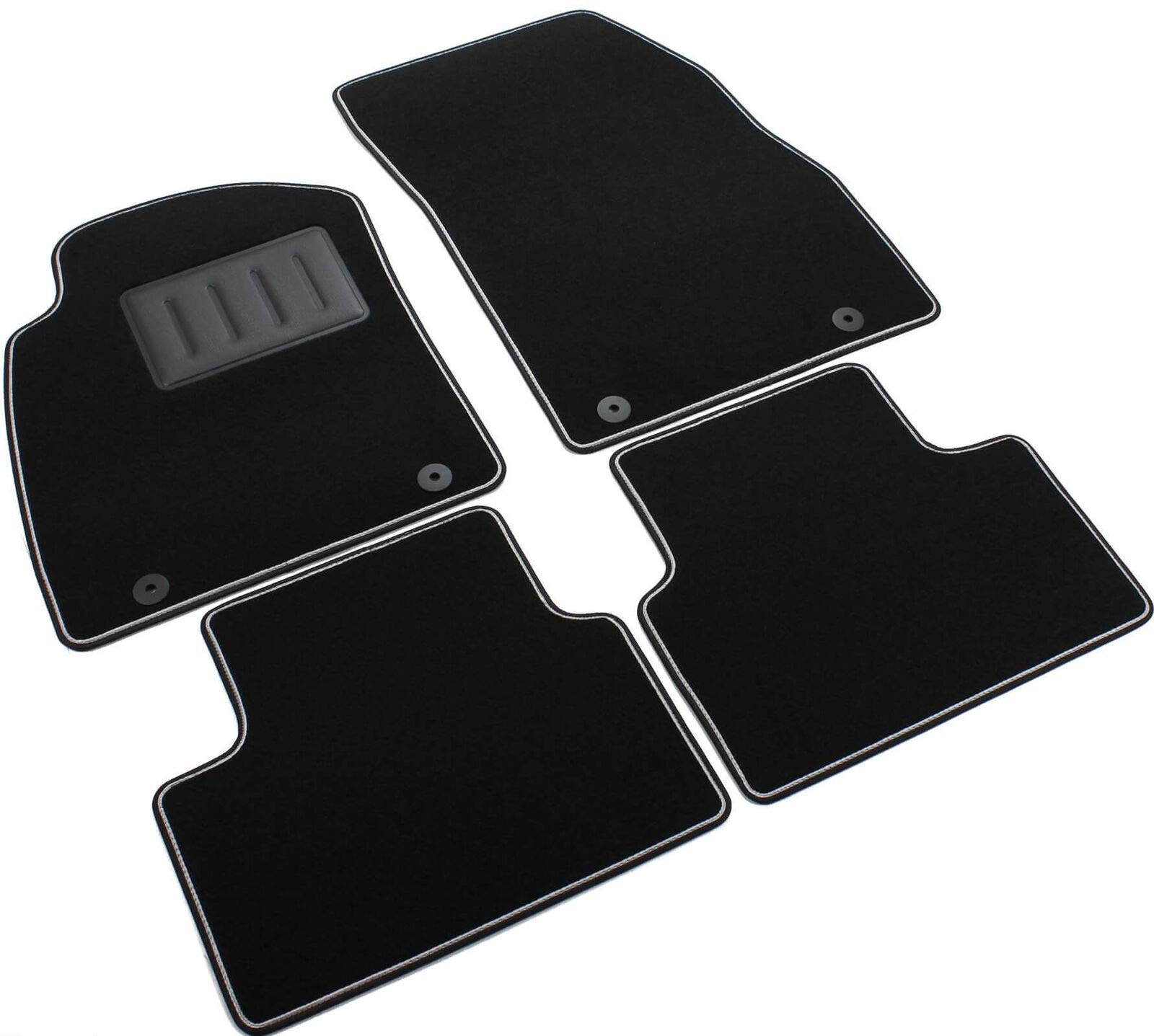 Alfombrillas De Coche IlTappetoAuto By Fabbri Compatibles Con Opel Insignia B (desde 2017), Goma Negra Inodora, Antideslizantes, Con Bordes Elevados, Juego Completo (4 Piezas, Peso 5 Kg)