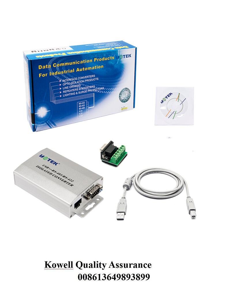 UTEK ut-820e USB a 422/485 vonverter (1 puerto USB A RS-485/422 convertidor de serie con protección ESD)