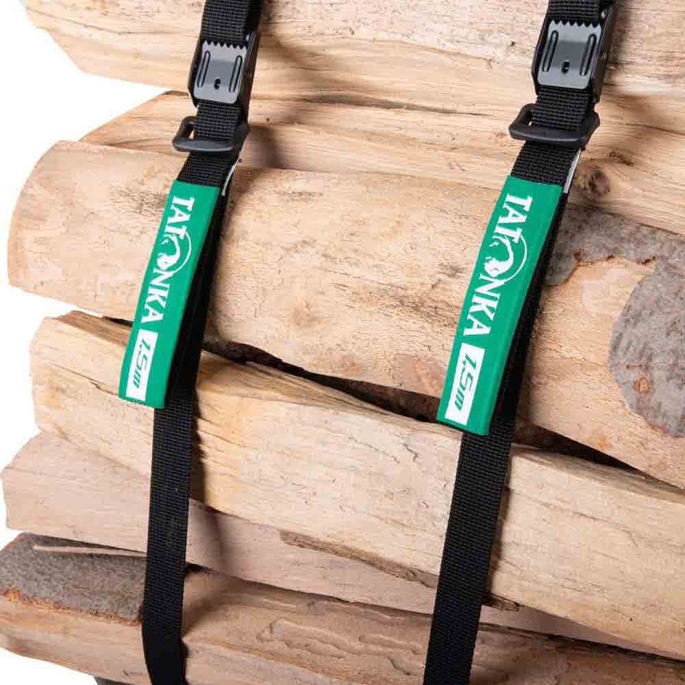 Tatonka Pasek do pakowania Easy Strap 18 mm / 1,5 m (2 sztuki) – dwa pasy mocujące z metalową klamrą – szerokość 1,8 cm i długość 150 cm – do regulacji objętości lub mocowania wyposażenia