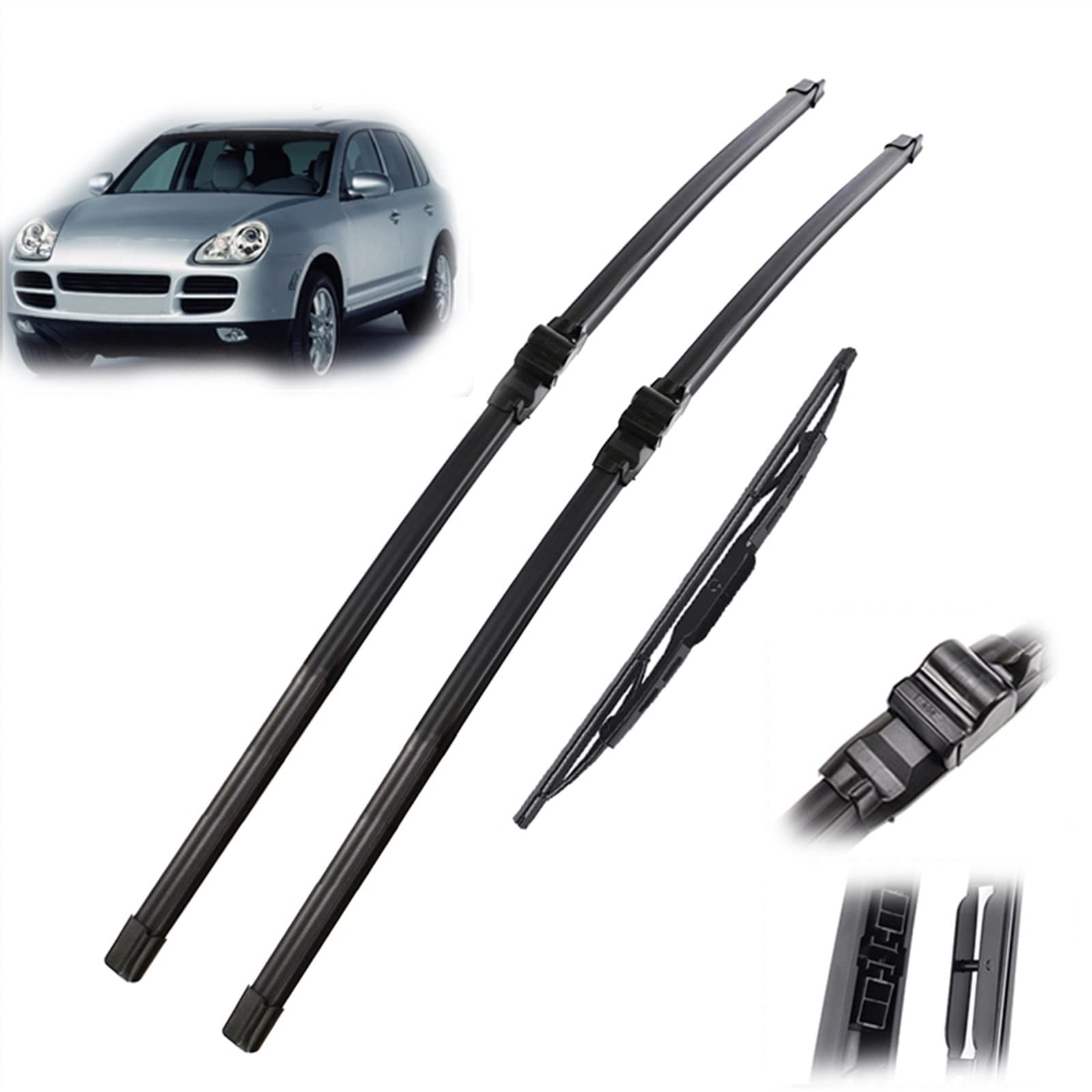 26 "+ 26" + 14 "LHD Kit Spazzole Tergicristallo Anteriore E Posteriore Set Parabrezza per Auto Parabrezza Tergicristallo per per Cayenne 2003-2006