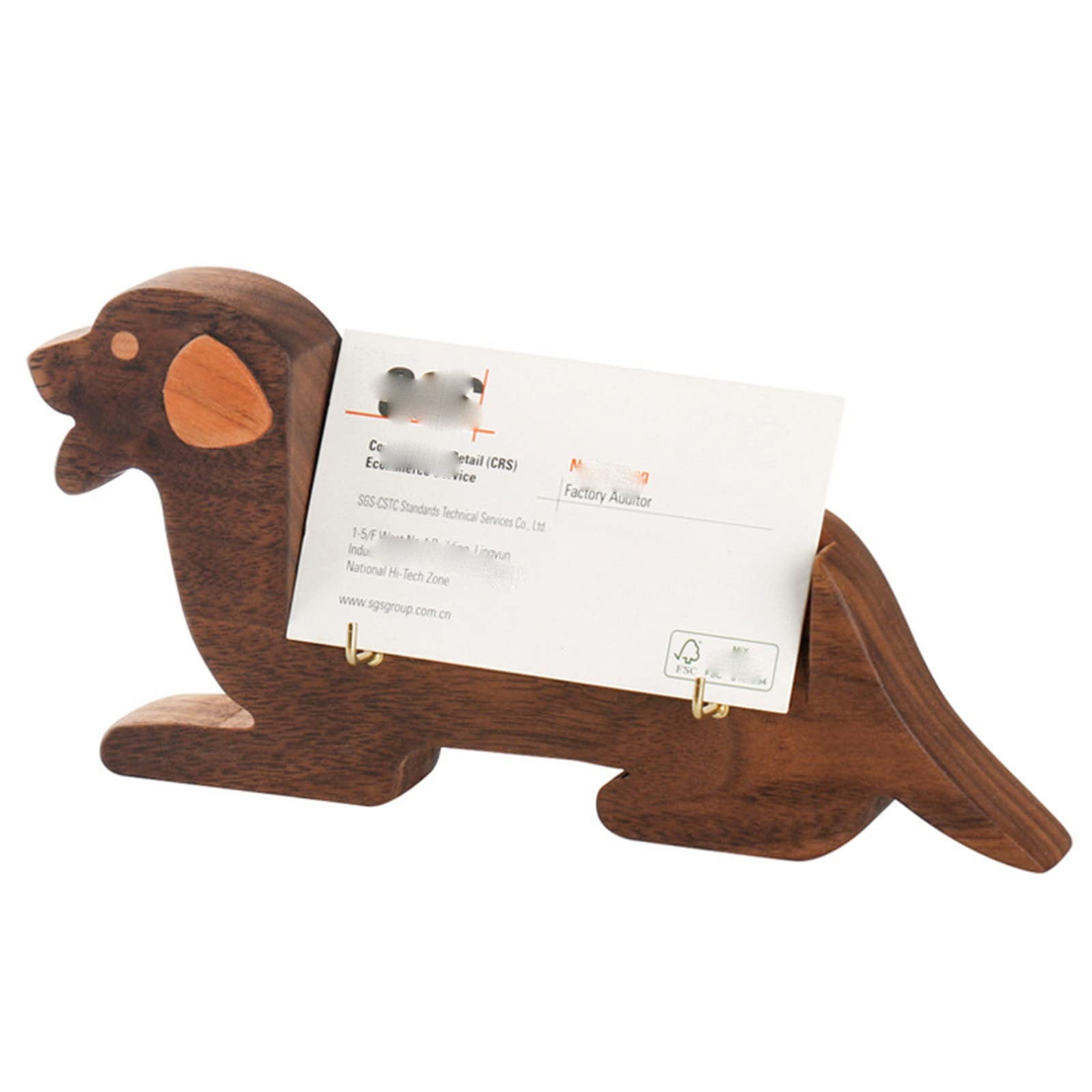 Wcxozerty Brown Business Card Holder Business Card Holder For Desk, Display Stand For Office Home(Brown)