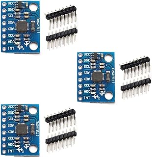 Hailege 3pcs MPU-6050 MPU6050 GY-521 3 Axis Accelerometer Gyroscope Module 6 DOF 6-axis Accelerometer Gyroscope Sensor Module 16 Bit AD Converter Data Output IIC I2C