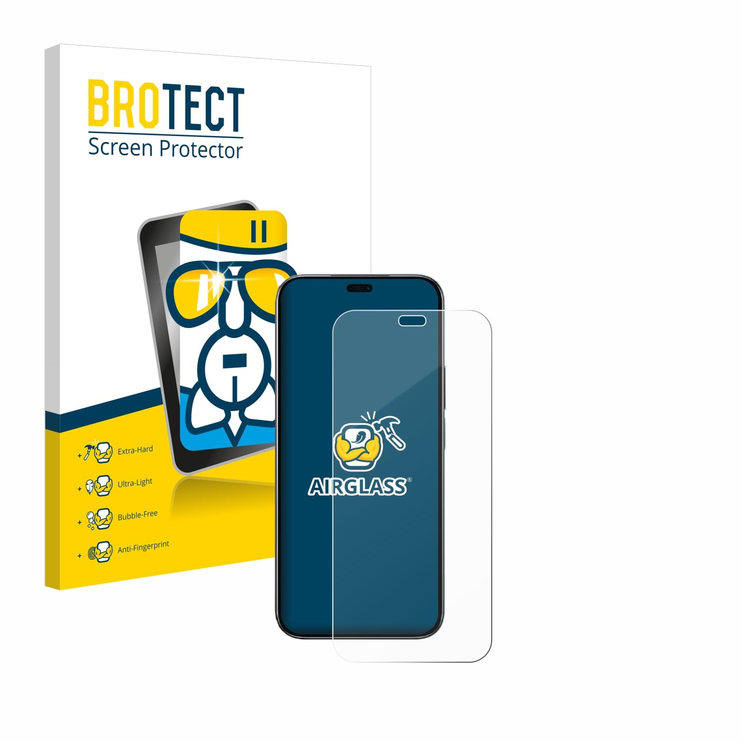 Protection D'écran Verre Brotect AirGlass Pour Yodoit PTM15 15,6 - Anti-rayures 9H, Ultra-fin Et Facile à Poser