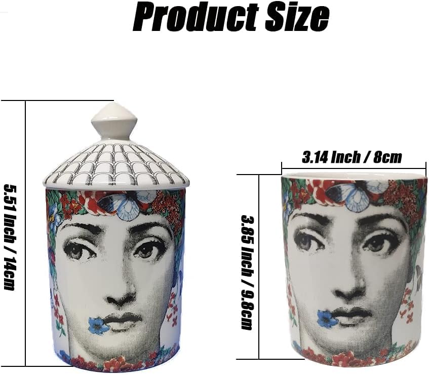 Lina Cavalieri Ceramic Aromatherapy Candle Jar, Fornase Pen Holder, Beauty Ceramic Storage Jar, Mini Vase, Candle Holder Tray, Home Decorative Bottles, Decorative Jars (A9) (A1)
