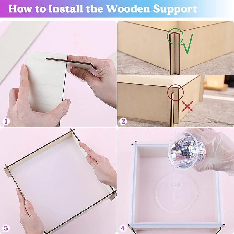 Vomkela szilikon öntőforma epoxy gyantához, geometrikus mintás, könyvtartó, DIY dekoráció