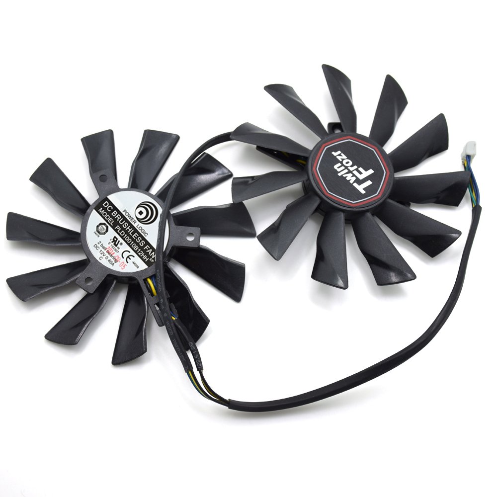Tebuyus Replacement Video Card Cooling Fan For R9 290X R9-280X R9-270X R7-260X GTX780Ti GTX780 GTX760 GTX750Ti Graphics Card Fan PLD10010B12HH 12V 0.4A 94mm 4 Pin