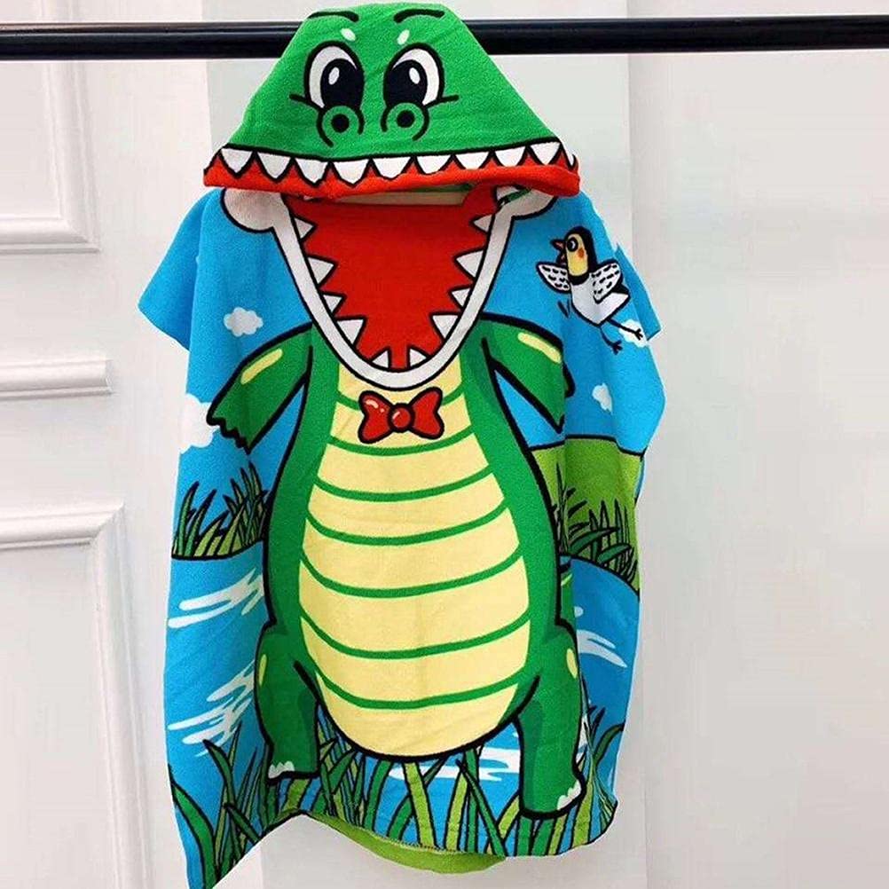 Serviette De Bain Enfant, Poncho à Capuche Serviette, Peignoir En Microfibre De Dessin Animé Doux, Drap De Bain à Séchage Rapide, Serviettes De Plage