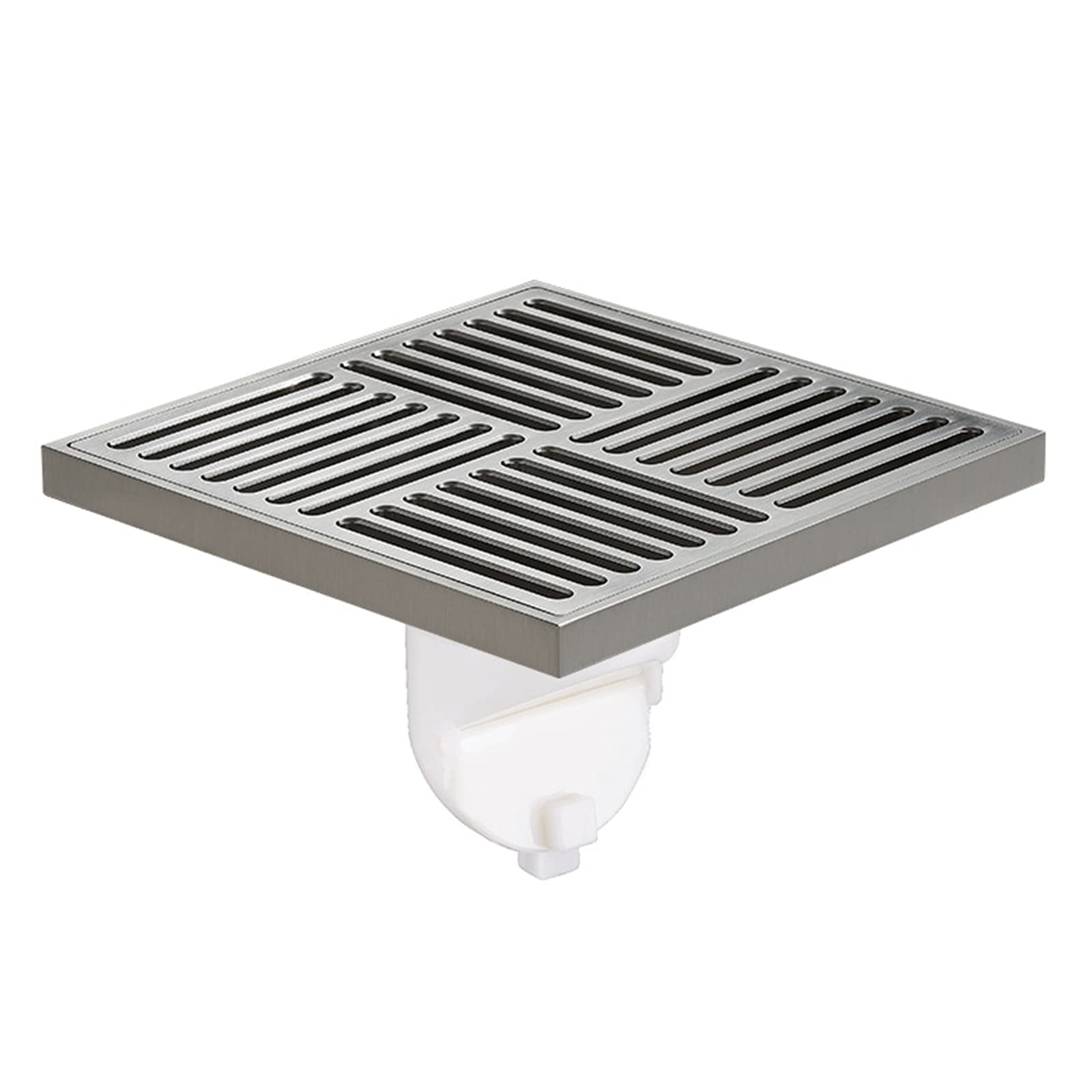 Bonde de douche en laiton brossé de 15 cm avec grille amovible chic