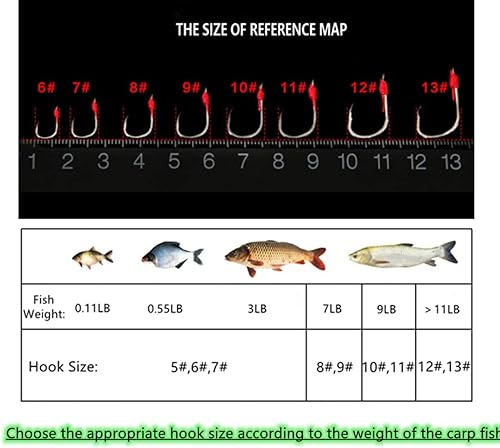 Miniatura 2 de anzuelo de pesca de carpa anzuelo trampa ganchos con alimentador de resorte aparejos de pesca de carpa gruesa