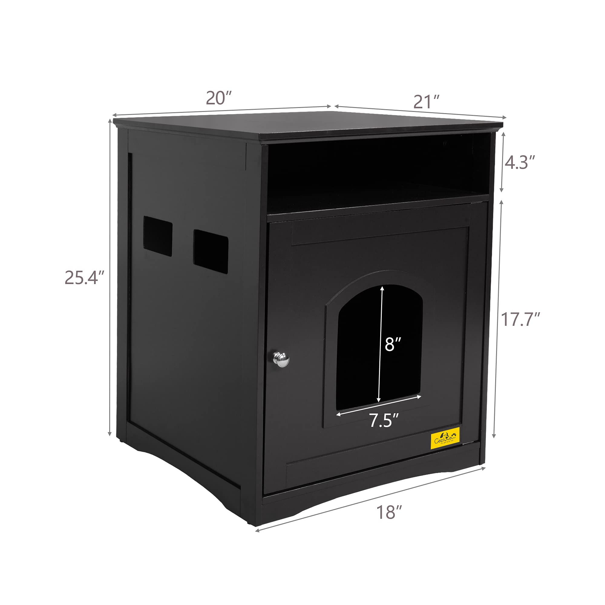 COZIWOW Enclosed Litter Box Enclosure Furniture Hidden