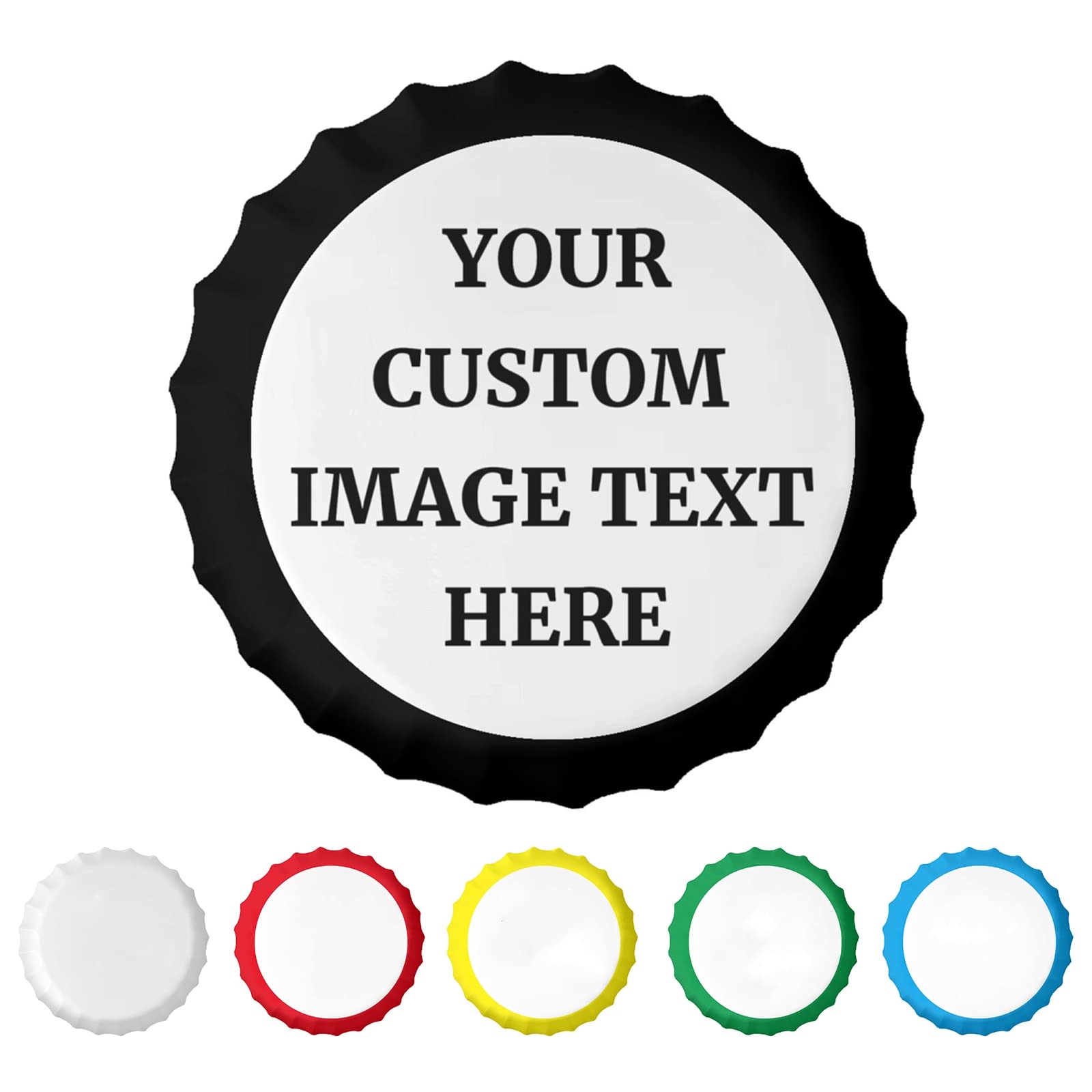 AOOEDM Custom Beer Bottle Cap Sign Add Your Image Text Logo Custom Bar Signs for Home Bar, Man Cave Decorative Bottle Cap Tin Sign