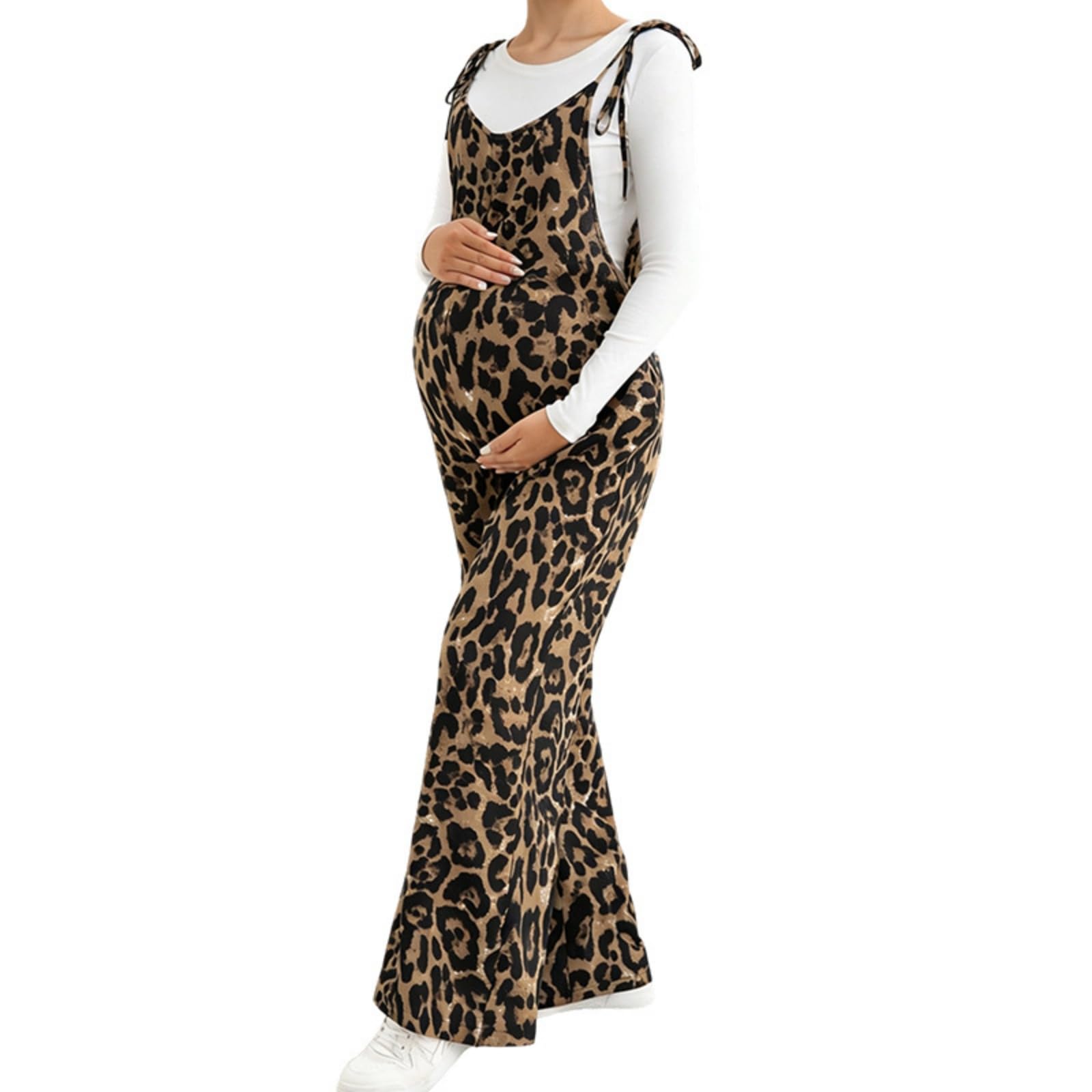 Salopette Premaman Donna Invernale, Tuta Premaman Donna Elegante con Tasche Morbida Comode Larga Taglie per Casual, Gravidanza, Lavoro, Salotto