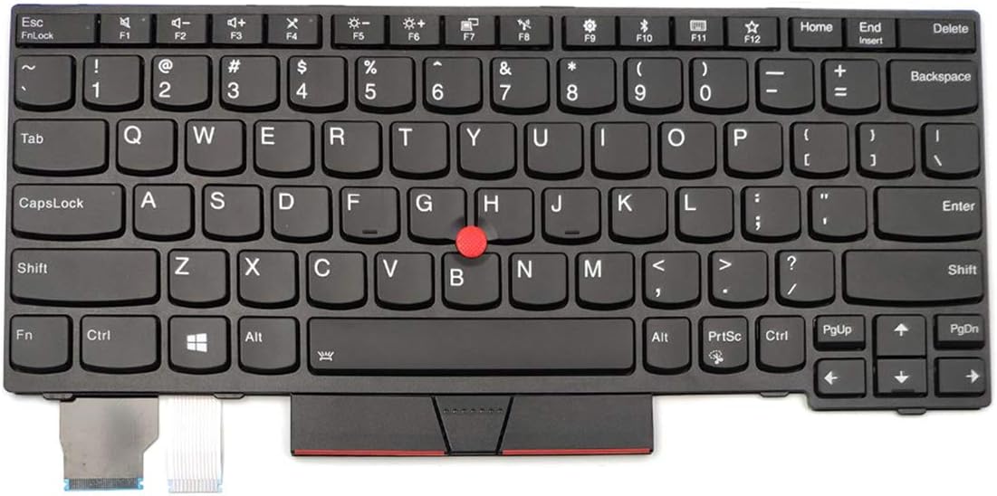 Laptop Replacement US Layout Backlit Keyboard for ThinkPad X280 A285 X390 X395 L13 Yoga S2 5th S2 Yoga 5th 01YP200 SN20P33911, Black
