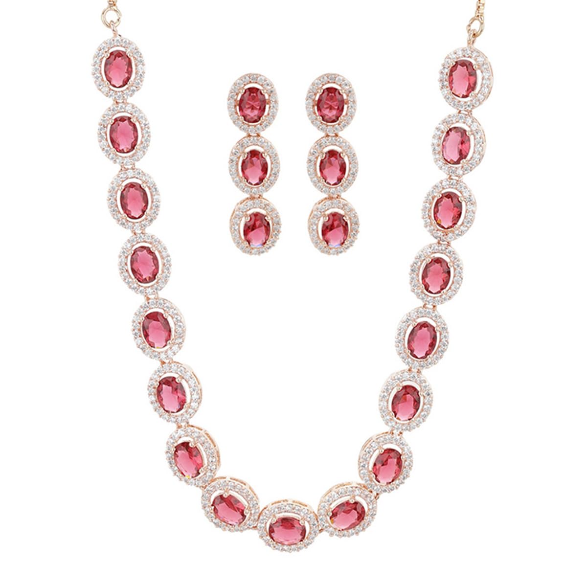 VOYLLA Rose gold brass necklace set (B0B2WV2HYS) Amazon Price History, Amazon Price Tracker