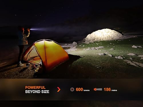 Miniatura 6 de Fenix LD12R Linterna EDC, 600 lúmenes USB-C recargable, compatible con AA, luz de trabajo doble LED principal y lateral con clip magnético y