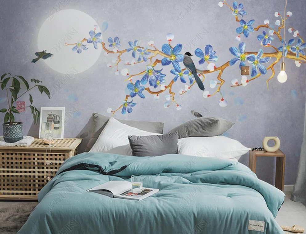 Poster géant mural papier peint intissé fleurs pour decoration de chambre - 2