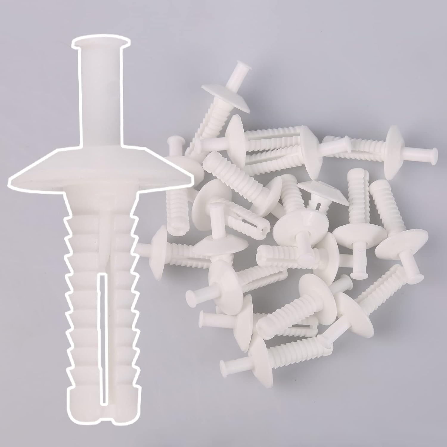 Nylon Truss Nail Drive Anchor Assortment, Nylon Nail Drive Anchors, 1/4'' x 3/4'', 1/4'' x 1'', 1/4 x 1-1/2'' BUSY-CORNER 169 Pieces: Industrial & Scientific