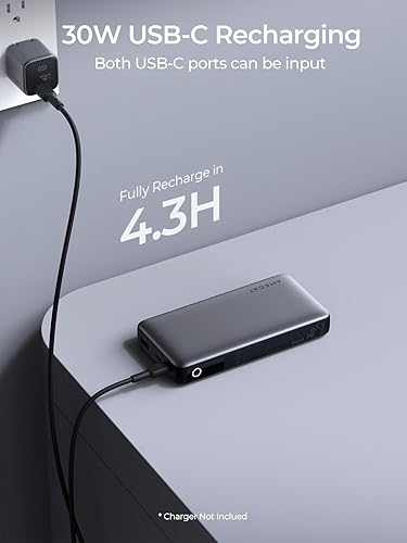 Miniatura 5 de Power Bank 20000mAh, cargador portátil USB C de 30 W, carga rápida PD de 3 puertos para iPhone serie 15141312, Samsung, iPad, tableta, AirPods y más