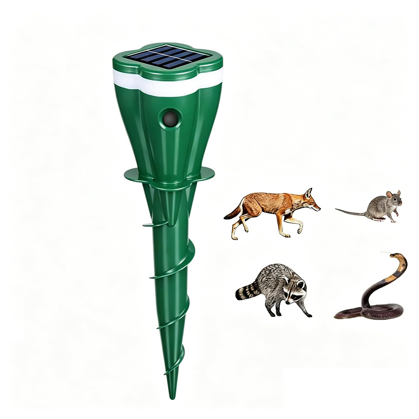 Cat Repellent for Gardens UK, Solar Powered Waterproof Animal Repellent, Ultrasonic Cat Scarer Solar Powered,Ultrasonic Cat Repellent for Deer Dog Rabbit Skunk Yard Garden Farm (A)