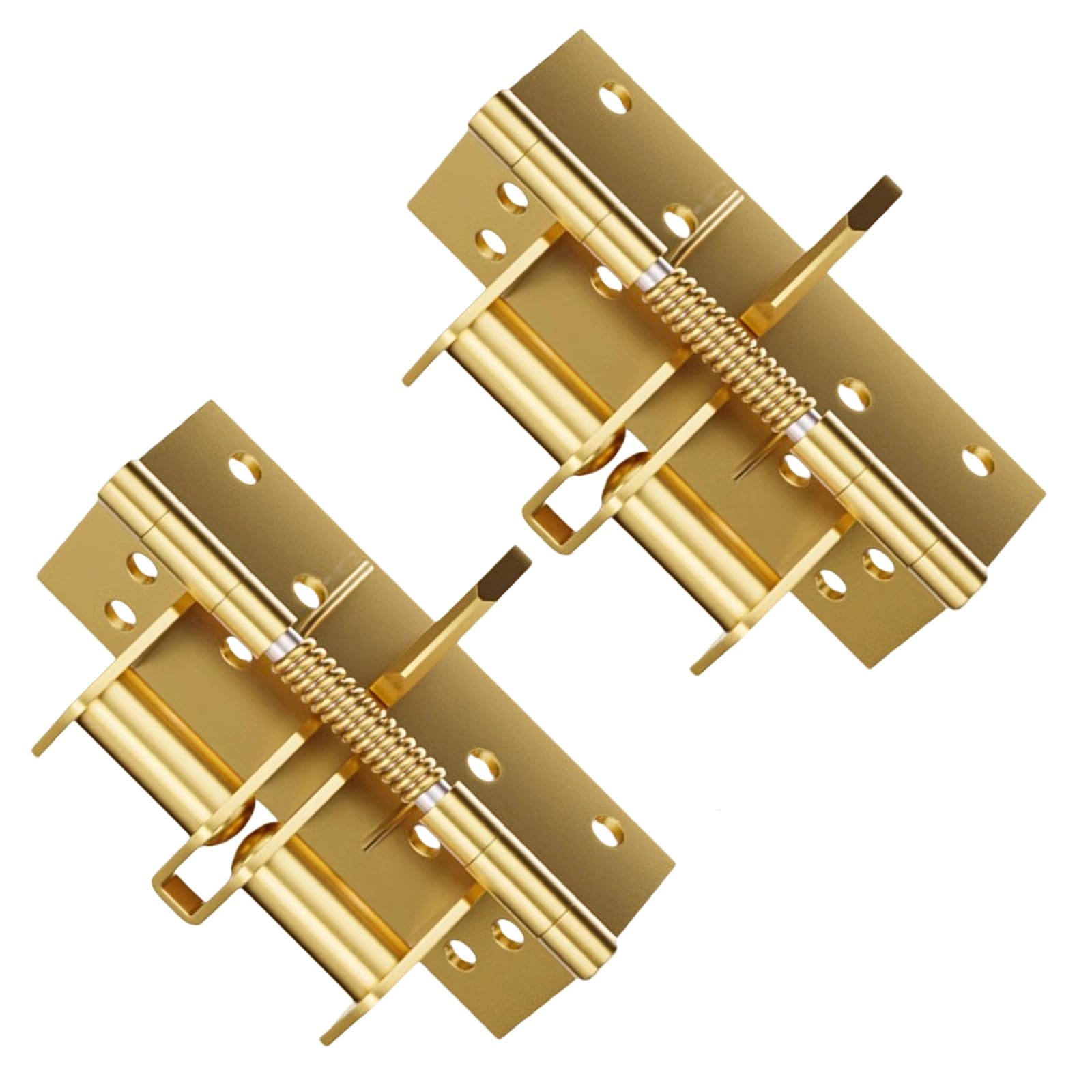2Pcs Automatic Door Hinge Buffer Rebounds Automatic Door Closing Flipping Spring Hinge Closing Enduring Multifunction Detachable Gate Hinges