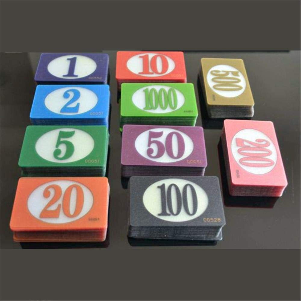 30 sztuk 85 x 54 mm przezroczyste przezroczyste plastikowe karty do pokera Mahjong plastikowe karty liczą karty wartościowe do gier planszowych, wartość 1