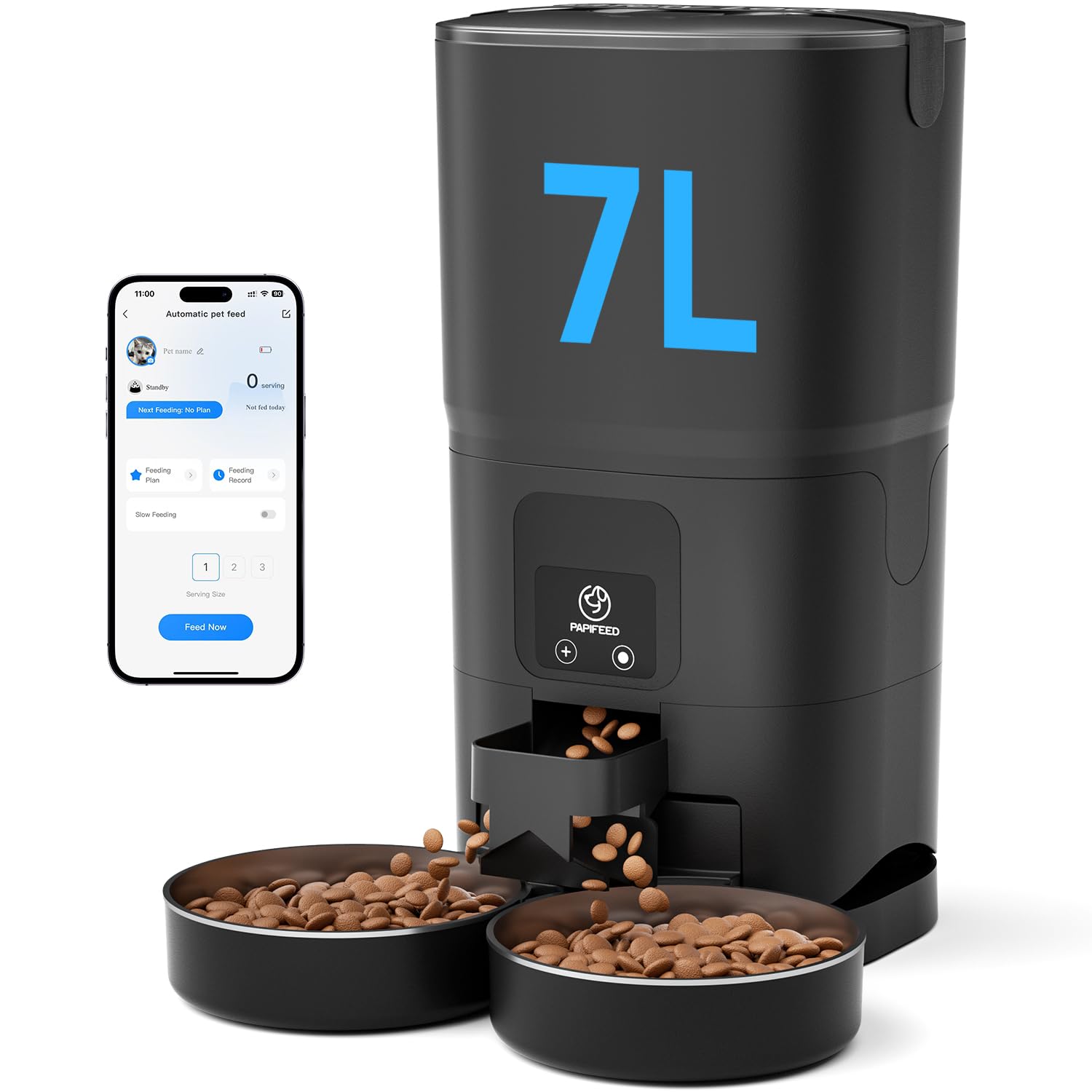 PAPIFEED Automatic Cat Feeder for 2 Cats