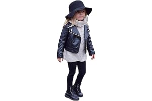 Kids' Studded Biker Faux Leather Jacket