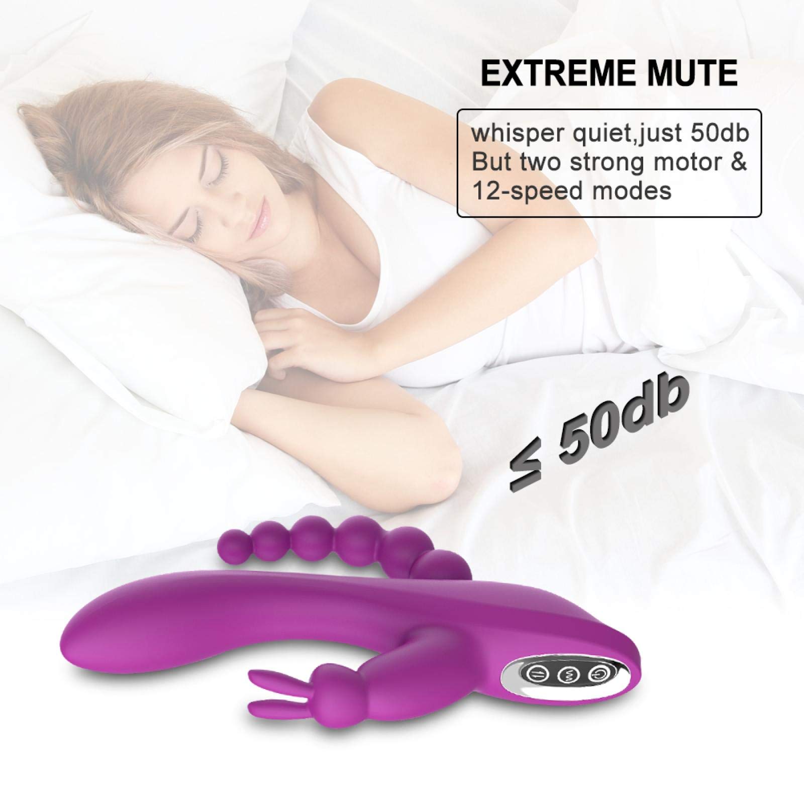 Conejo G Spot Clitoris estimulador pene Anal consolador vibrador Doble penetración Juguetes sexuales para Mujeres Parejas Adultas Producto Sexual