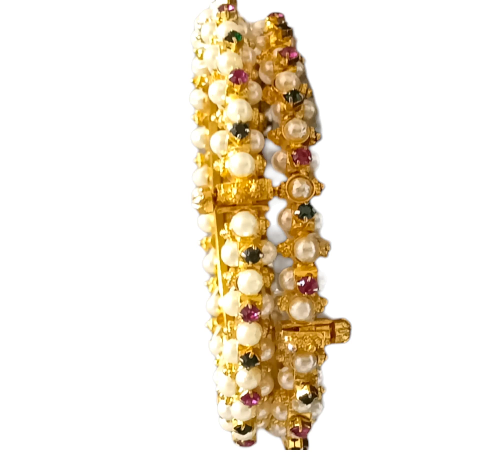 Sajshrungar Jewellery Screw Pearl Bangle Set/Traditional Maharashtrian Tode (Pack of 2) designed for women and girls. (2.6) (B0CC9N39M1) Amazon Price History, Amazon Price Tracker