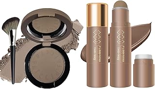 Polvo de contorno gris frío con cepillo facia...