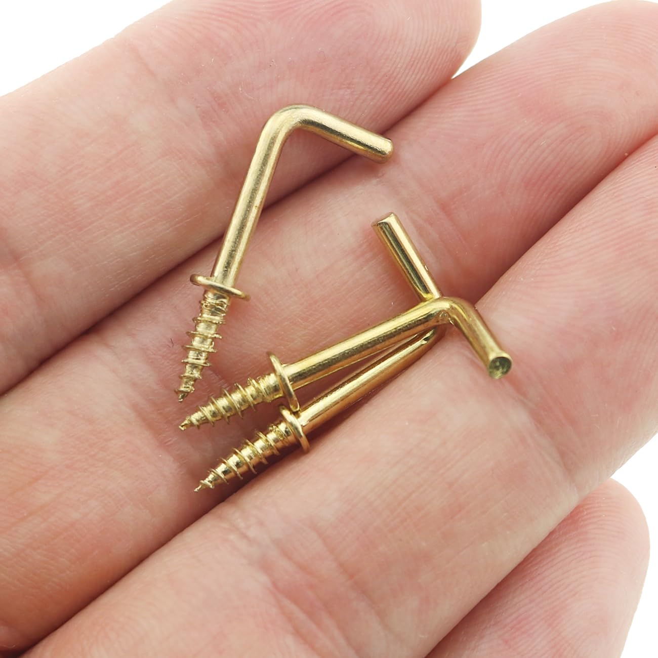 Amazon | FMHXG L型ネジ 50個 5/8インチ - 25x10mm フックにゴールド