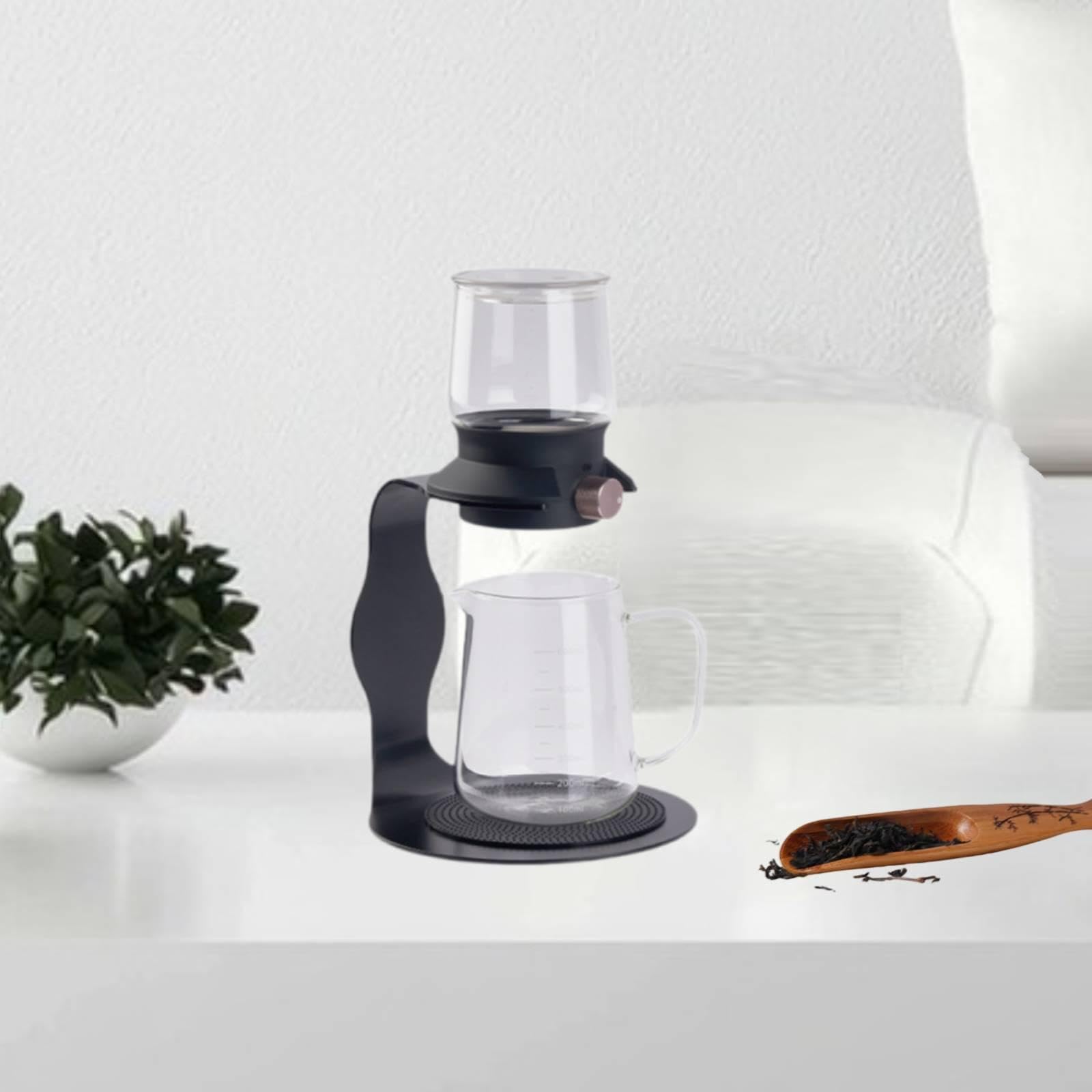 Tetera portátil Goteo, hervidor Agua, Recipiente para Bebidas, fácil Limpiar, té, infusión separada, navideño, 380 Ml Negro