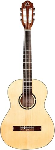 Miniatura 105 de Serie Familiar Guitarra Clásica de Nylon Tamaño 1/4 con Bolsa Tapa de cedro - Natural - Satén