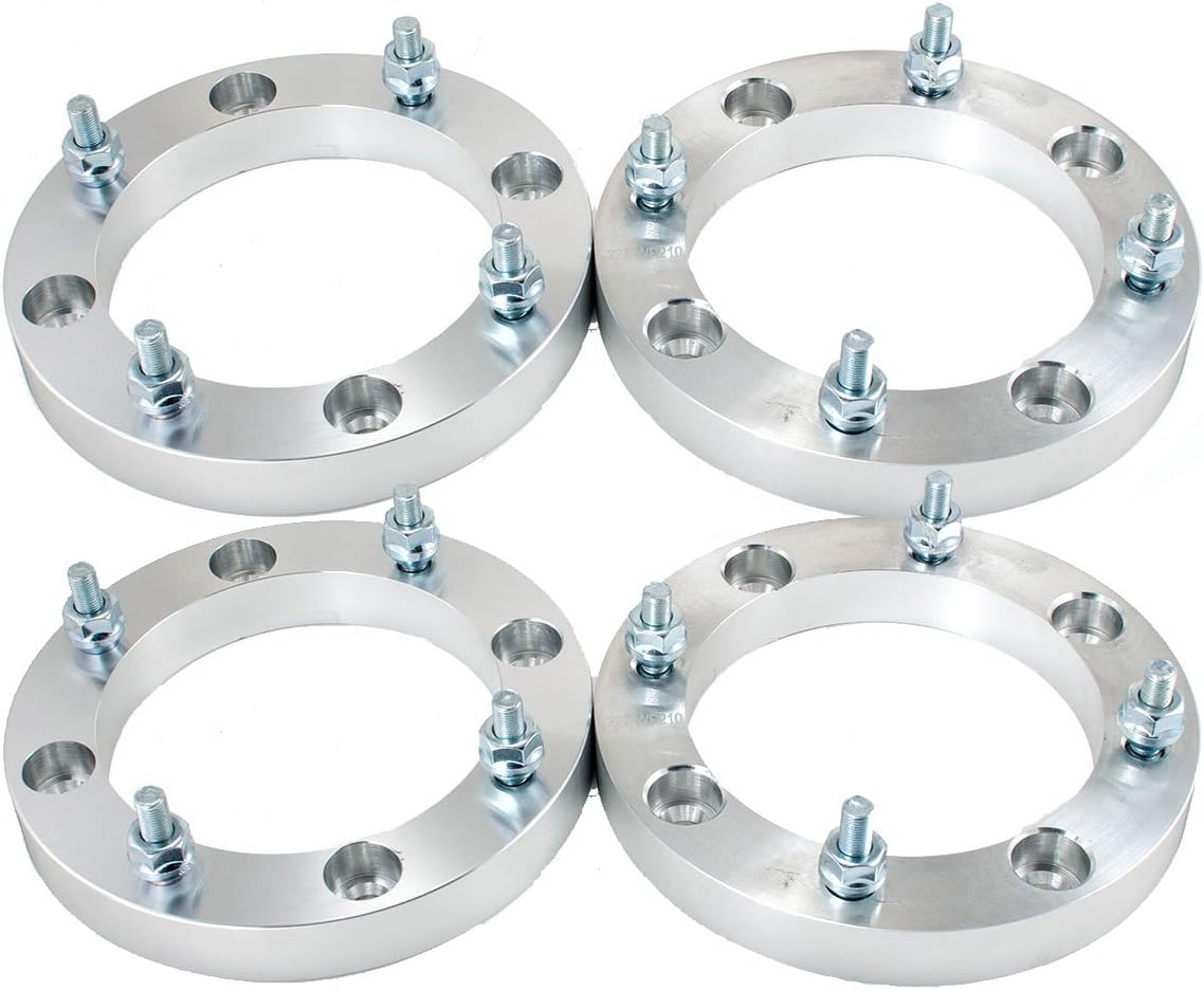 Max Motosports 4pcs 1.0" 4x4 Wheel Spacers Adapters Compatible with Yamaha Golf Cart M12x1.25 Studs