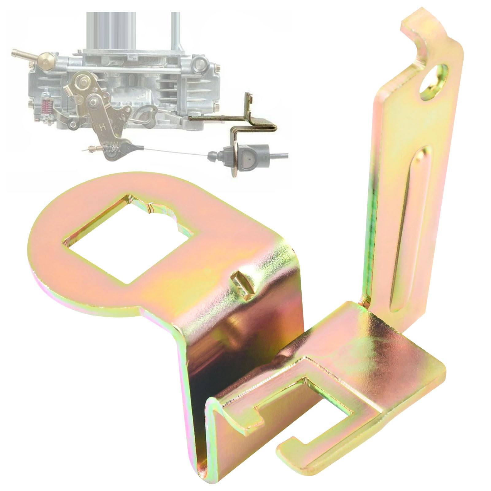 Photo 1 of 090127329115 20-95 GM AOD Kickdown Cable Bracket Compatible with Holley 4150 & 4160 carburetors with 700R-4 transmissions