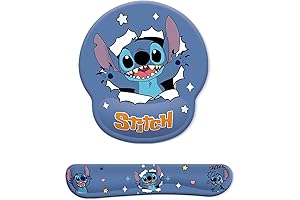 Cute Stitch Mouse Pad with Wrist Support for Desk
