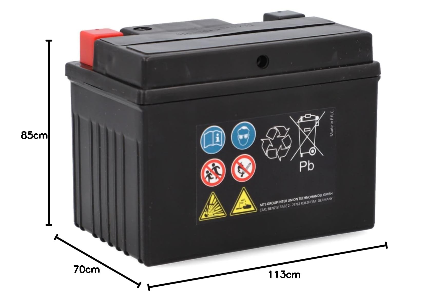 CARTEC Batterie Moto YTX4L-BS, 4Ah, 70A, Technologie Gel Batterie de Démarrage Moto, Qualité D'Origine, Résistante au Cyclage, Stockable, sans Entretien, Petite