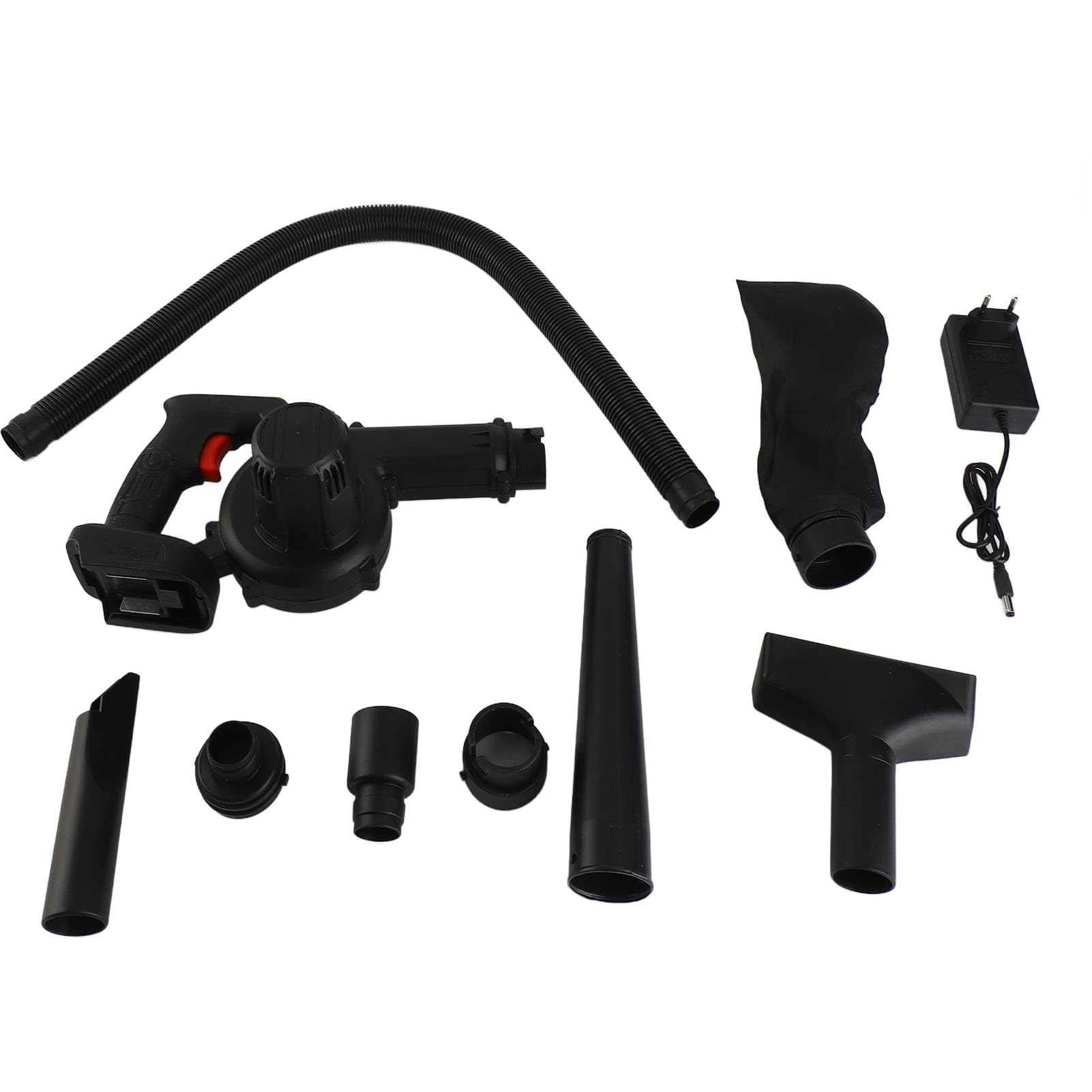 Soplador de Hojas Inalámbrico, Batería de 48 VH 5000 MAh, Juego de Aspiradora de Mano, Bolsa de Recolección de Polvo, Diseño Compacto, Conveniente con Manguera para Limpieza de